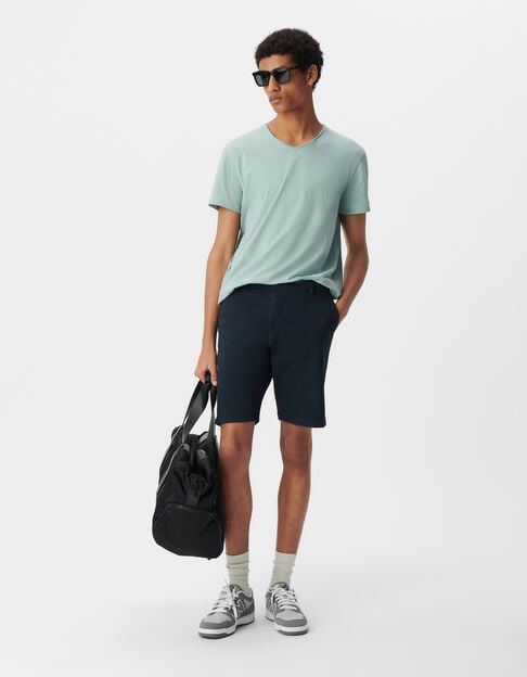 Men’s navy CHINO Bermuda shorts - IKKS