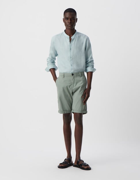Men’s grey blue TAPERED CHINO Bermudas - IKKS