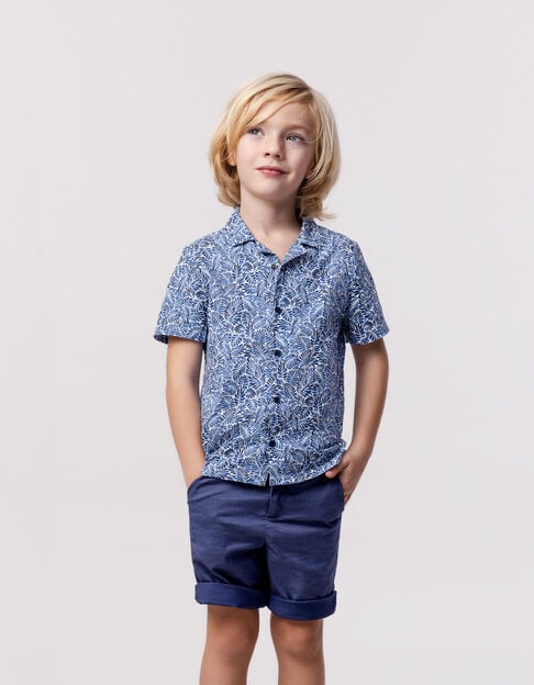 Boy's navy formal suit Bermuda shorts - IKKS