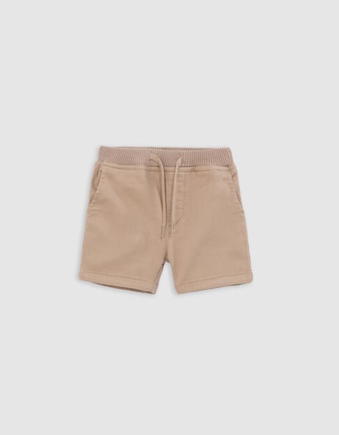 Beige denim Bermuda shorts for boys - IKKS