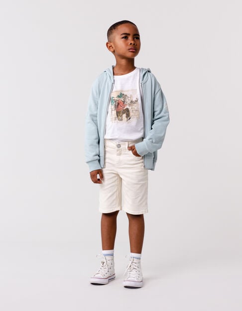 Boy's REGULAR beige denim Bermuda shorts - IKKS