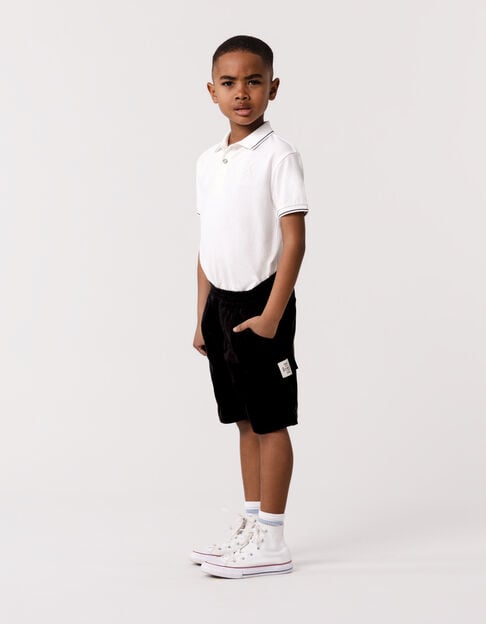 Bermuda shorts JOGGER black mix Lyocell for boy - IKKS