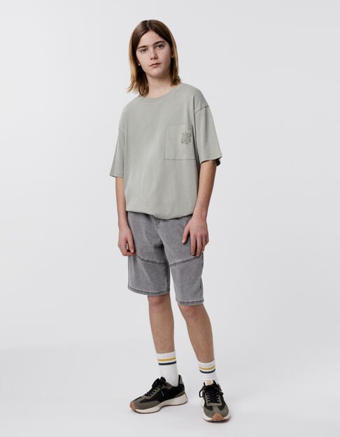 LOOSE jean shorts grey Waterless for boy - IKKS