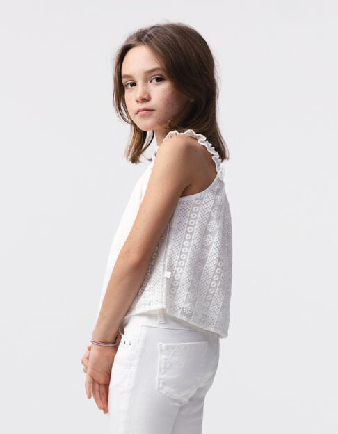 Ecru lace camisole for girls - IKKS