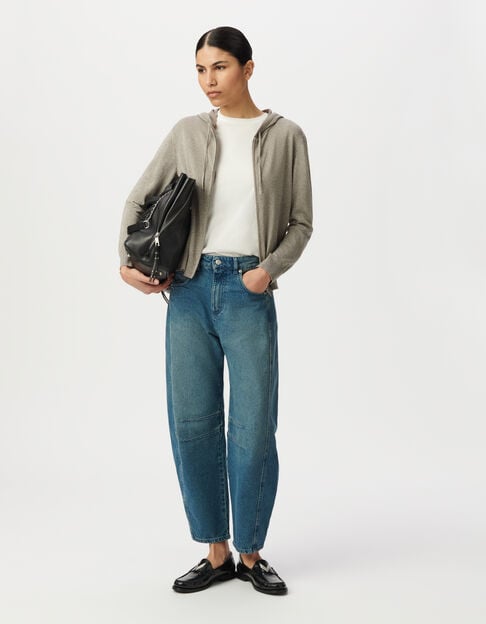 Sesame knit cardigan herringbone pattern openwork back Women - IKKS