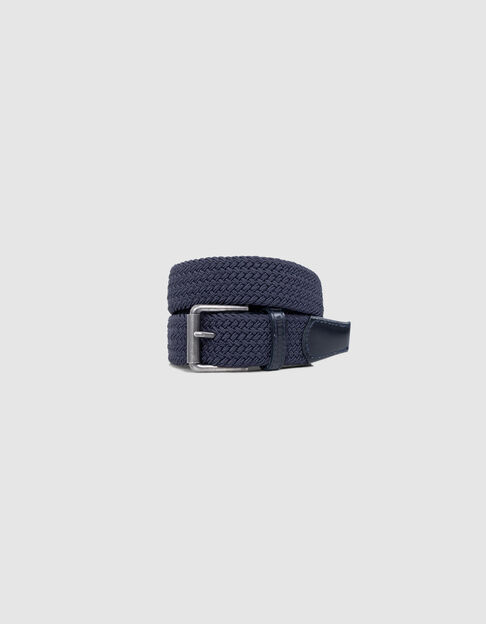 Men's blue braided belt - IKKS