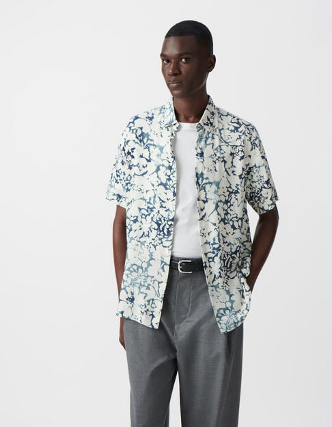 Men’s ink LENZING™ ECOVERO™ floral REGULAR shirt - IKKS