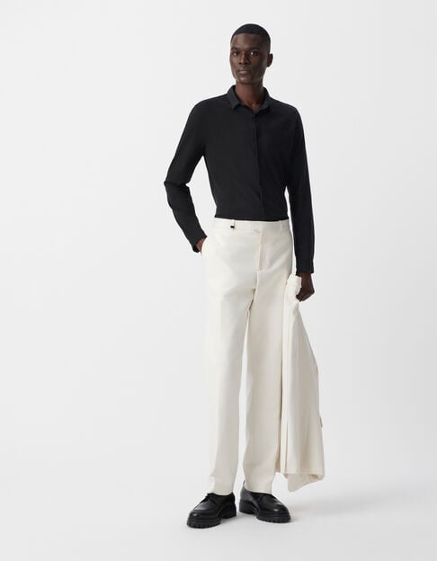Men’s black Interlock REGULAR shirt - IKKS