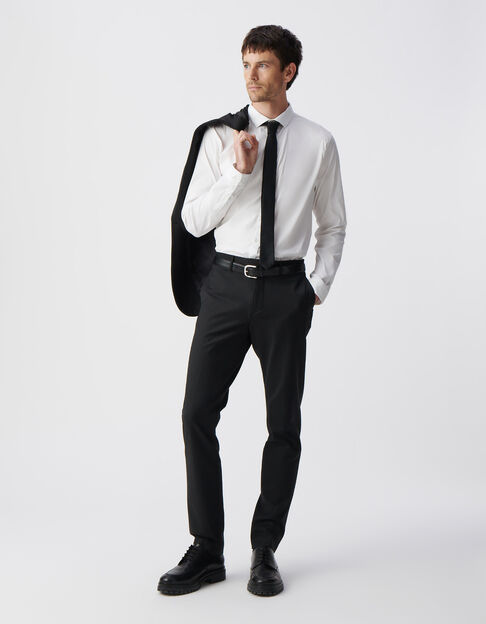 Men’s white EASY CARE SLIM shirt - IKKS