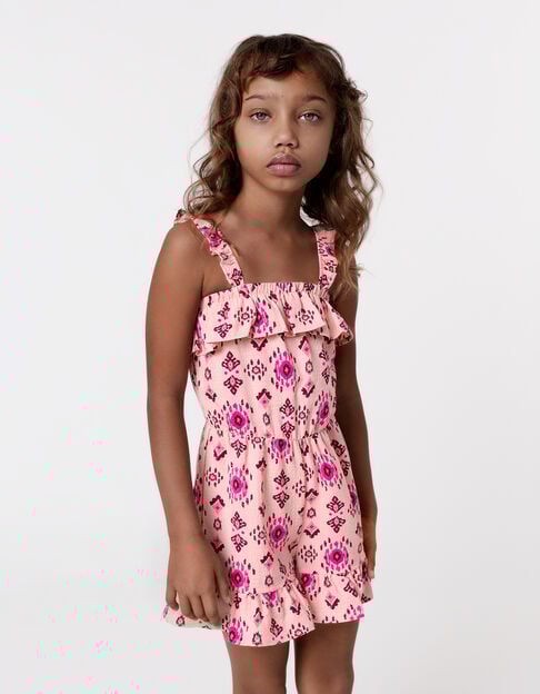 Combishort pink printed maxi ethnic girl - IKKS