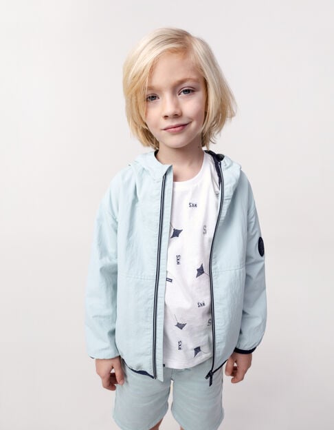 Water green recycled nylon windbreaker for boy - IKKS