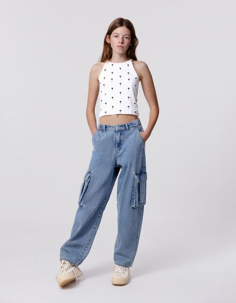 BALLOON blue jeans Waterless pockets battle girl - IKKS