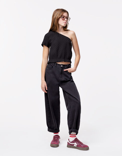 BARREL black Waterless jeans for girl - IKKS