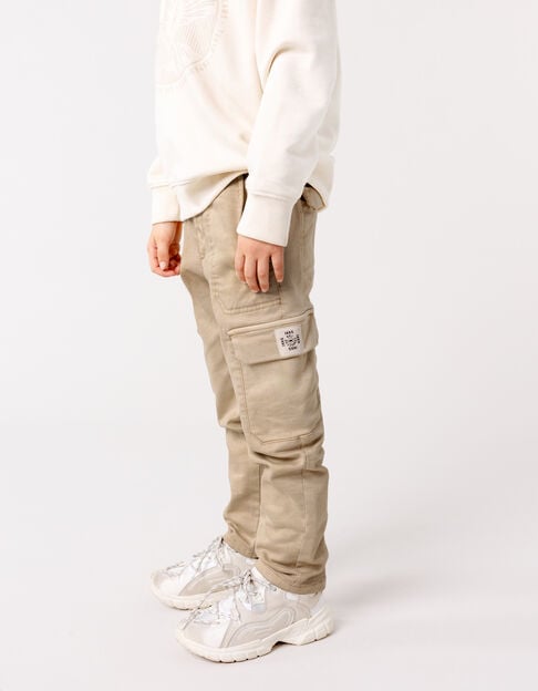 BATTLE beige jeans for boy - IKKS