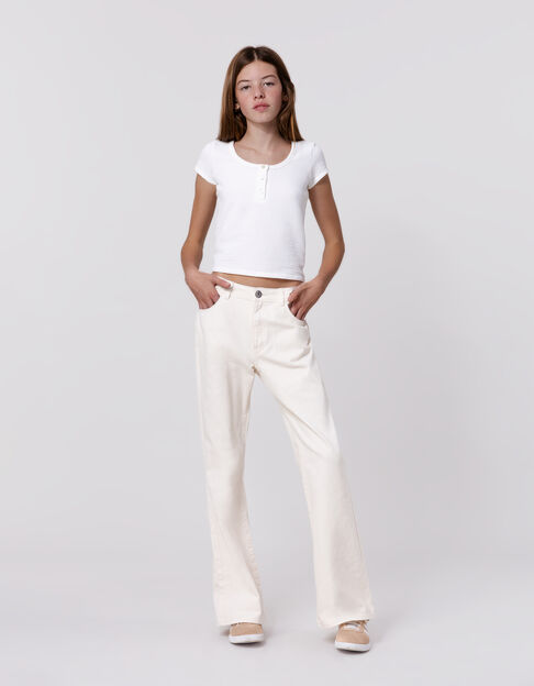 FLARE beige jeans for girl - IKKS