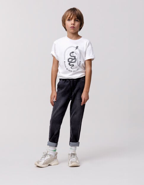 JOGGER LOOSE jeans grey Waterless for boy - IKKS