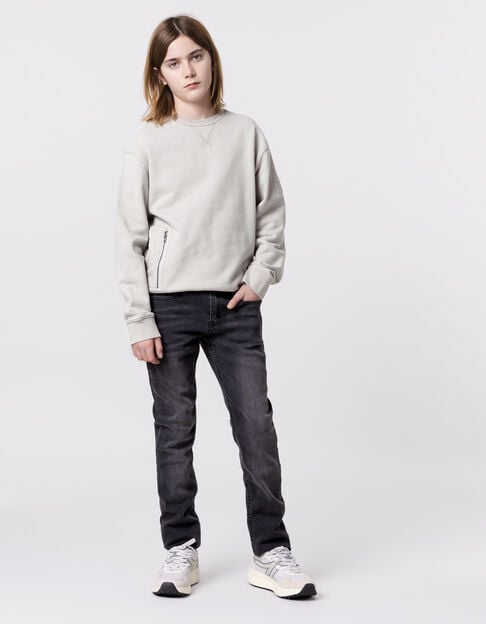 Boy's grey washed SLIM jeans - IKKS