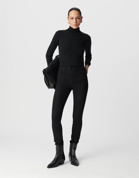 Women's slim black sculpt up 7/8 jeans - IKKS