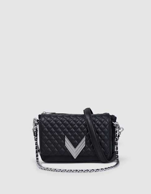 The 111 DROUOT black quilted leather Woman - IKKS