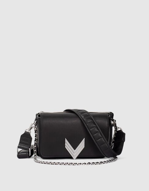 Women’s black Chrome-free lambskin leather Romy 111 bag - IKKS