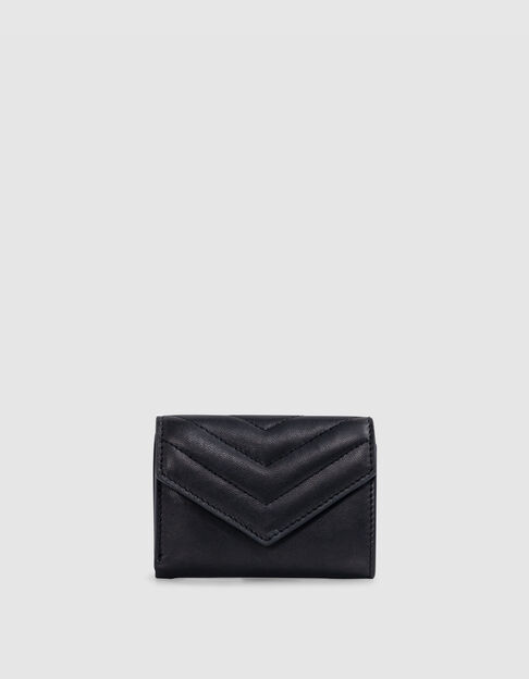 Mini wallet 1440 black quilted leather Women - IKKS