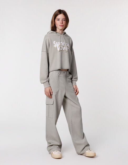 BATTLE green cargo pants for girl - IKKS
