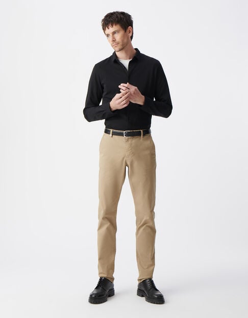 Men’s beige SLIM chinos - IKKS