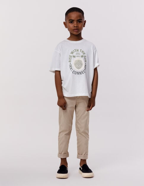 Boy's beige formal suit pants - IKKS