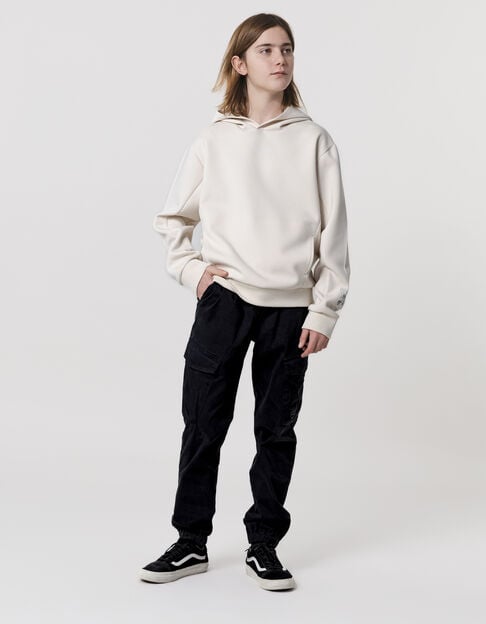 Black JOGGER pants with elastic waistband for boys - IKKS