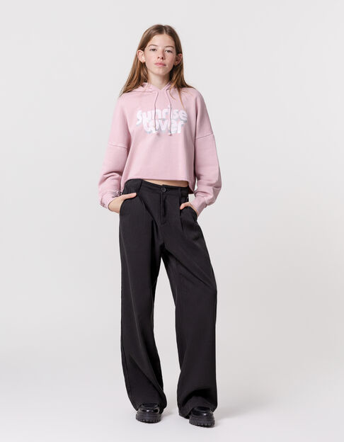 LARGE black pants with darts for girl - IKKS