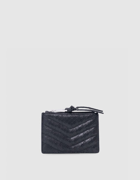 Women's 1440 Banker python embossed leather cardholder - IKKS