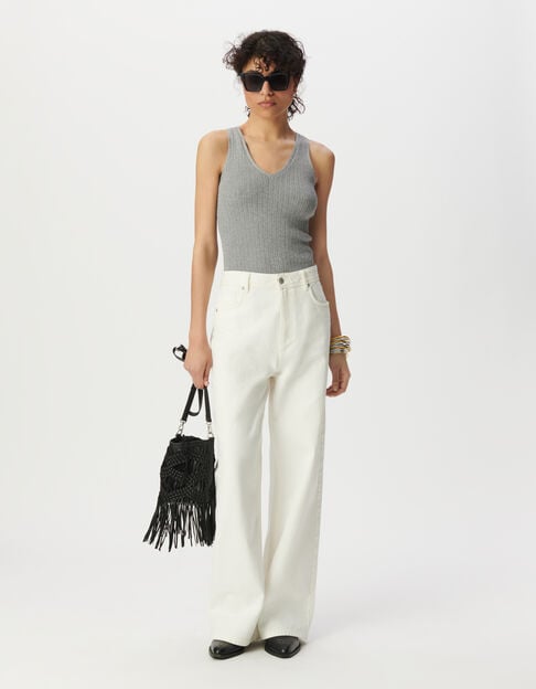 Ecru decorative knit vest - IKKS