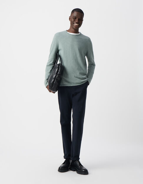 Men’s horizon slub knit sweater with rolled edges - IKKS