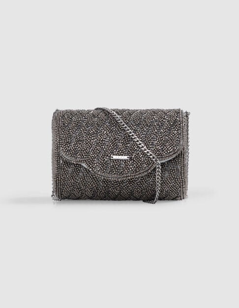 Girls’ silver bead embroidered bag - IKKS