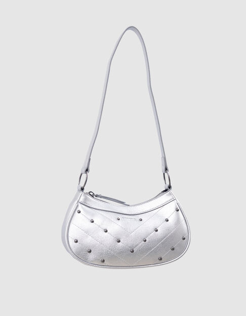 Silver handbag with stud decoration for girl - IKKS