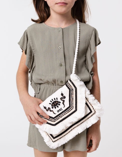 Beige beaded handbag for girl - IKKS