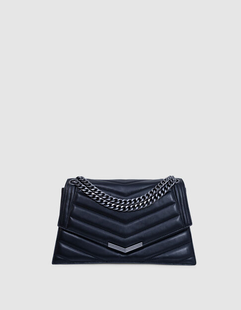 Women’s black quilted leather THE 1 Timeless bag Size L - IKKS