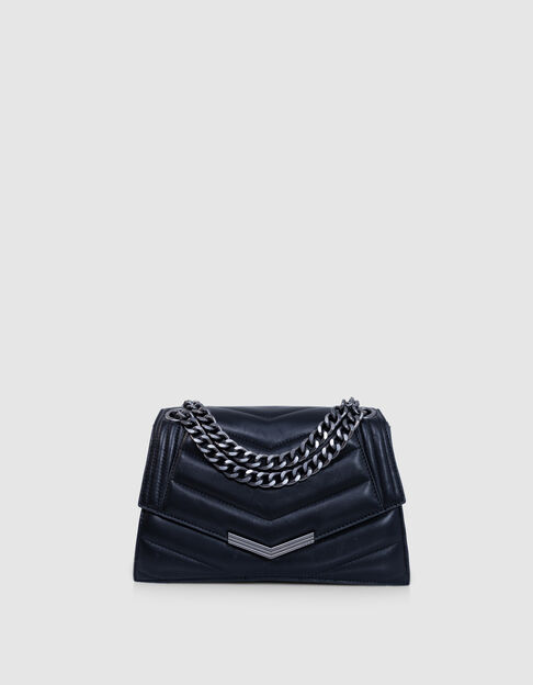 Women’s black quilted leather THE 1 Timeless bag Size M - IKKS