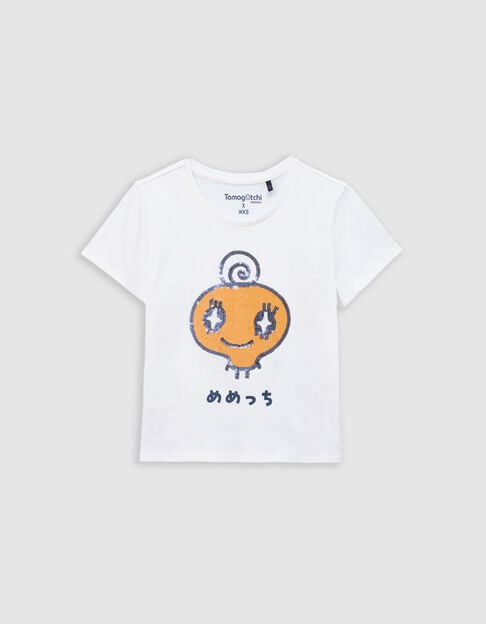 White organic T-shirt TAMAGOTCHI x IKKS for girl - IKKS
