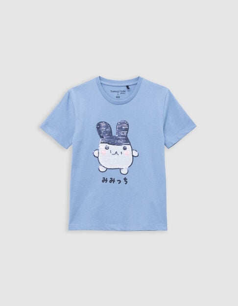 TAMAGOTCHI x IKKS boy's organic blue sequined T-shirt - IKKS