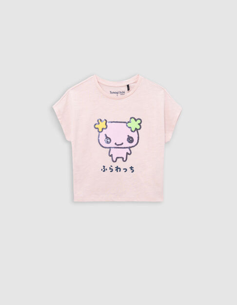 Sequined organic pink T-shirt TAMAGOTCHI x IKKS for girl - IKKS