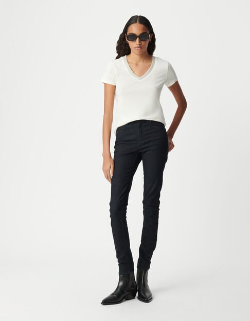 Women’s cotton modal beaded neckline short-sleeve T-shirt - IKKS
