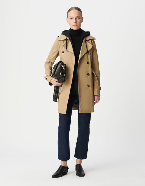 Women’s trench coat, removable hood and facing - IKKS