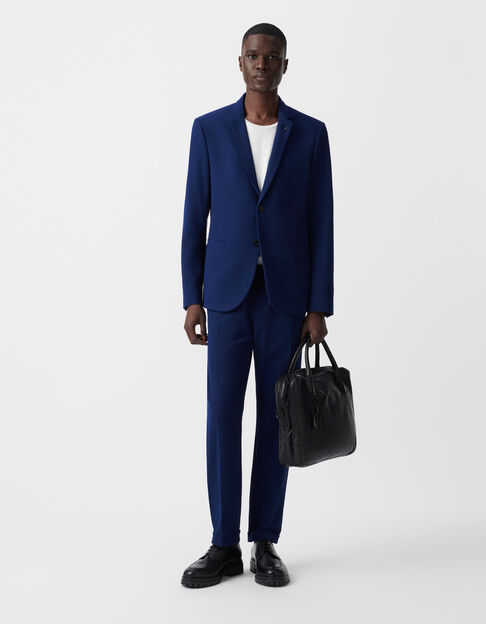 Men's indigo seersucker suit jacket - IKKS