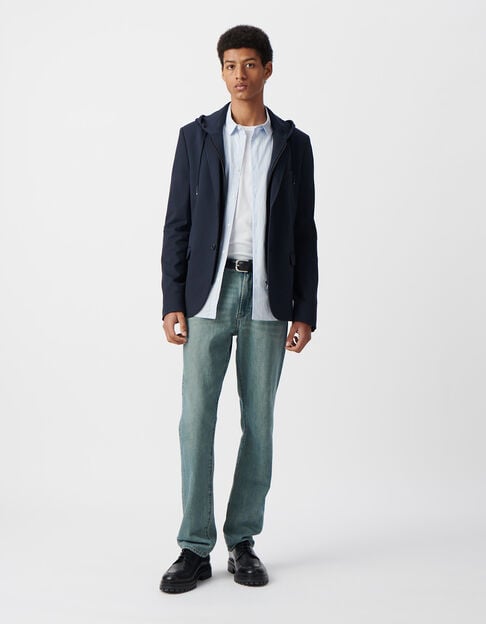 Men's navy jacket with removable facing - IKKS